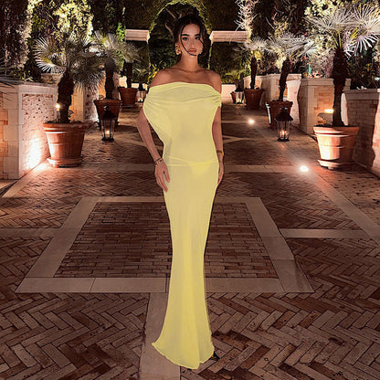 Spring Women Solid Color Sexy Sheer Mesh Design Backless Sheath Dress by Ragazza