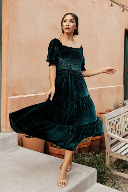 Spring Summer Gold Velvet Square Collar Ruffles High Waist Tight Office Dress