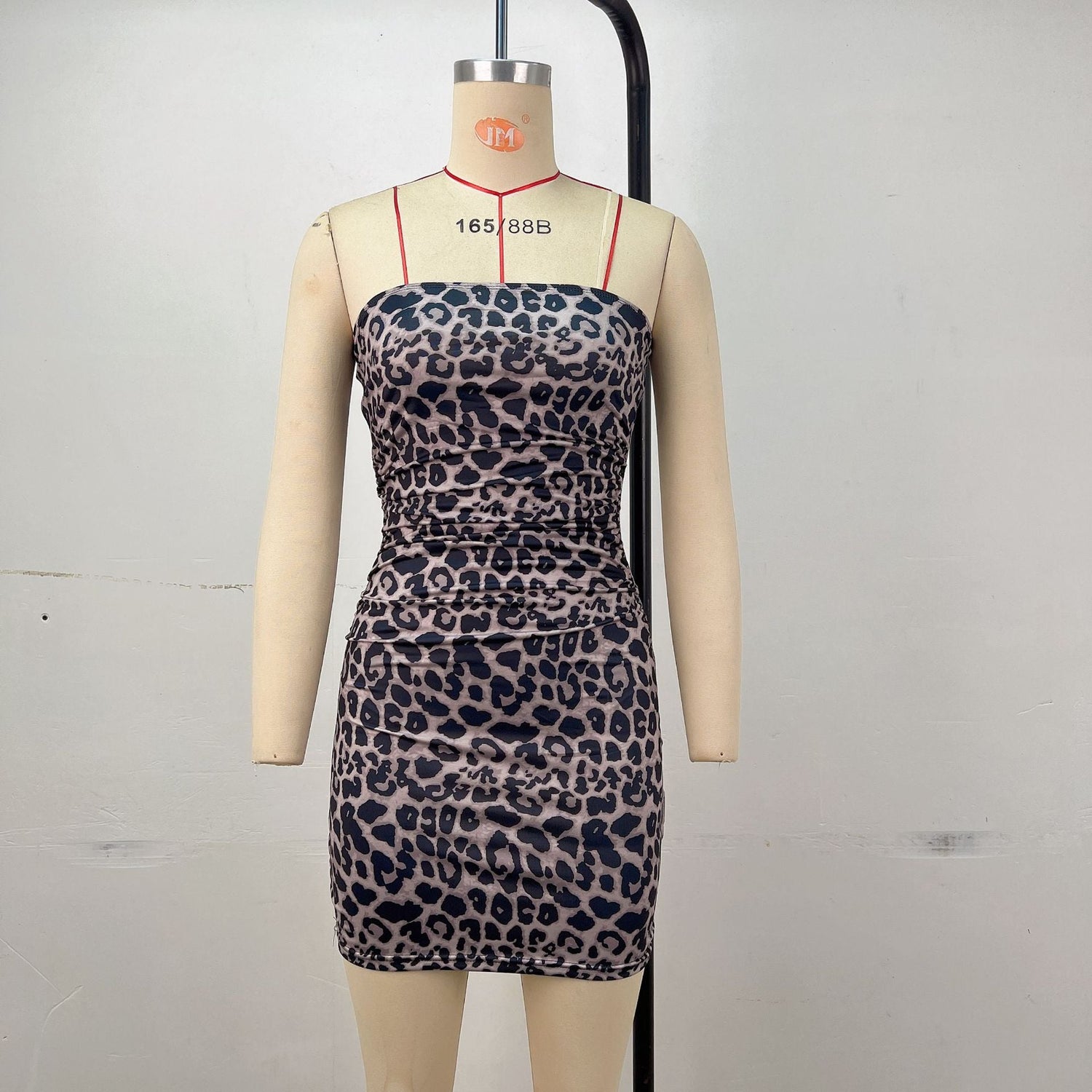 Women Clothing Summer Printed Slim Fit Sheath Dress Denim Color Advanced Tube Top