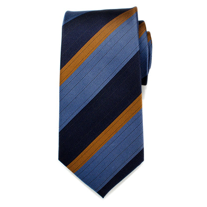 The Andrew Tie (Blue Orange Stripe Men&
