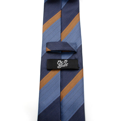 The Andrew Tie (Blue Orange Stripe Men&