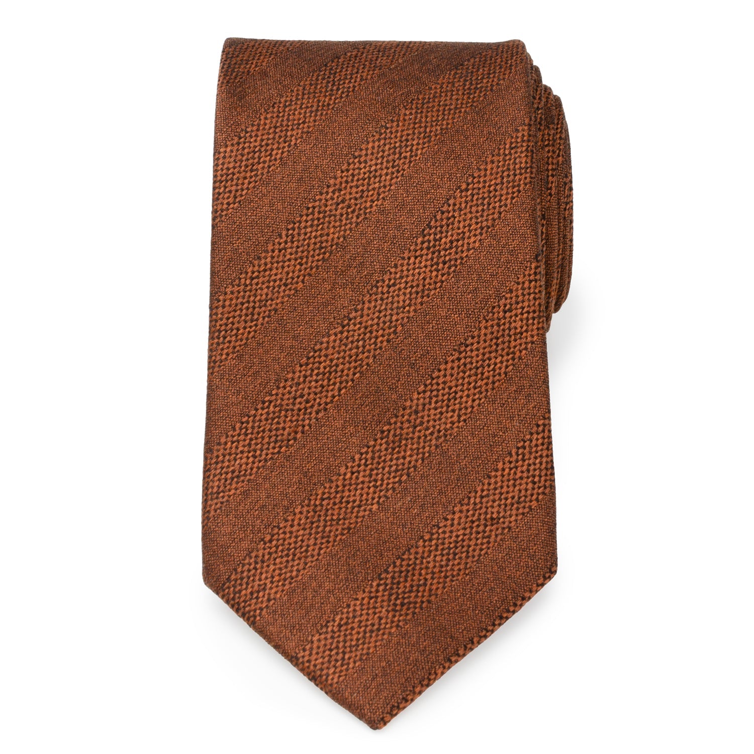 Burnt Sienna Tweed Striped Linen Men&