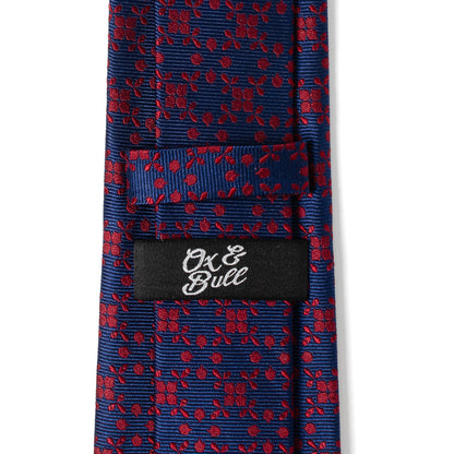 Navy/Red Patterned Men&