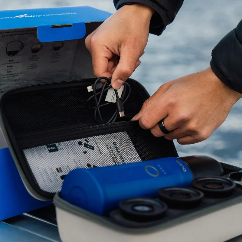 Nano Portable Espresso Machine Set (Ocean Blue) by OutIn