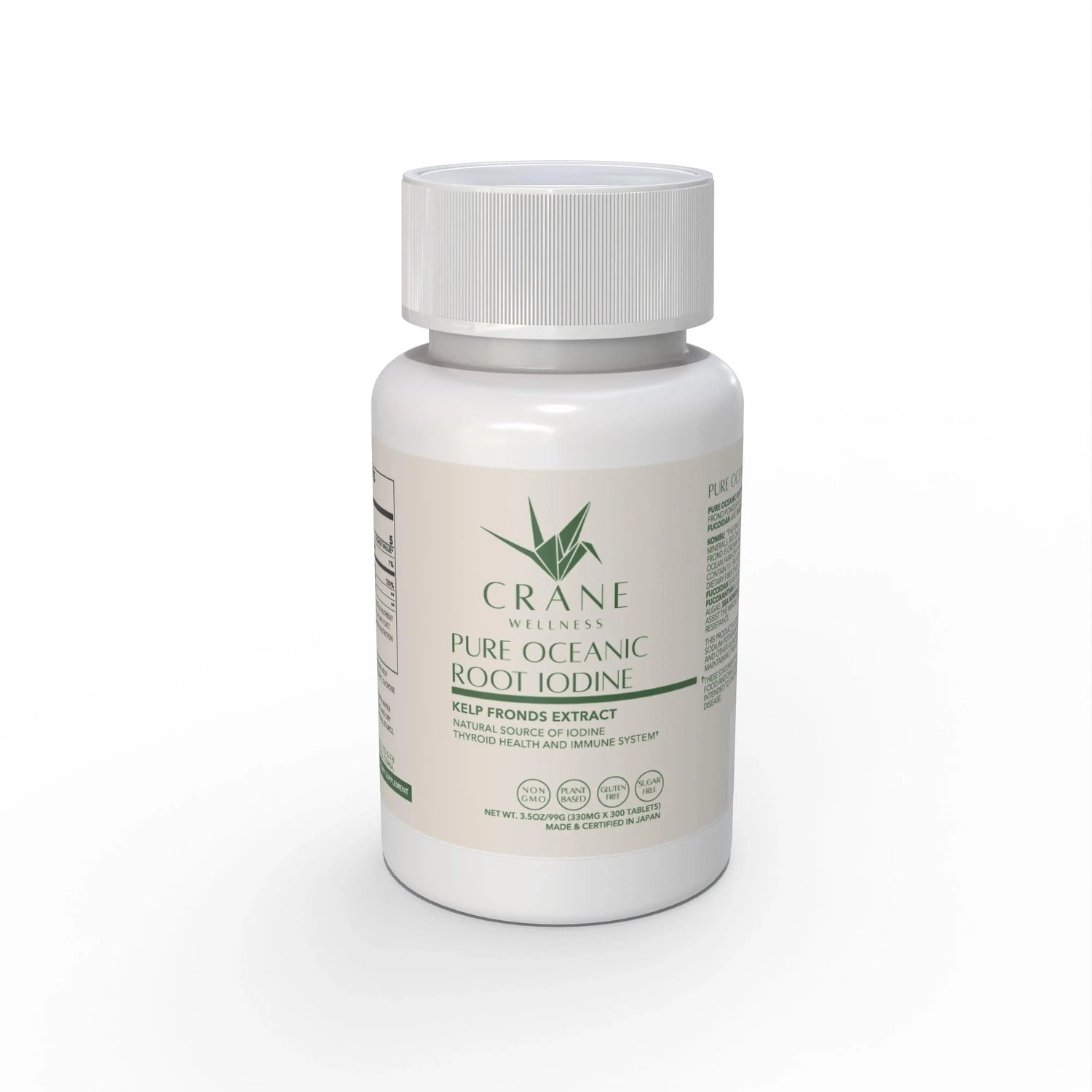 Pure Oceanic Root Iodine Kelp Root Tablets by Crane Wellness