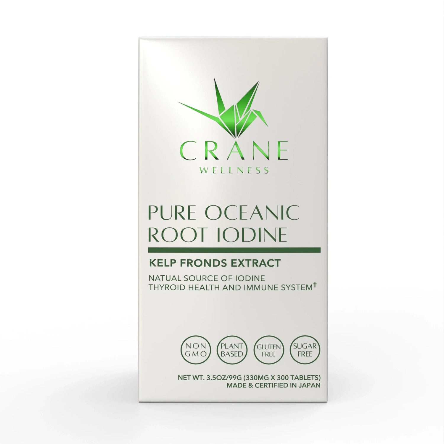 Pure Oceanic Root Iodine Kelp Root Tablets by Crane Wellness