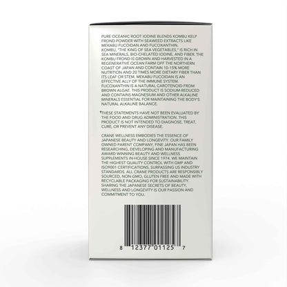 Pure Oceanic Root Iodine Kelp Root Tablets by Crane Wellness