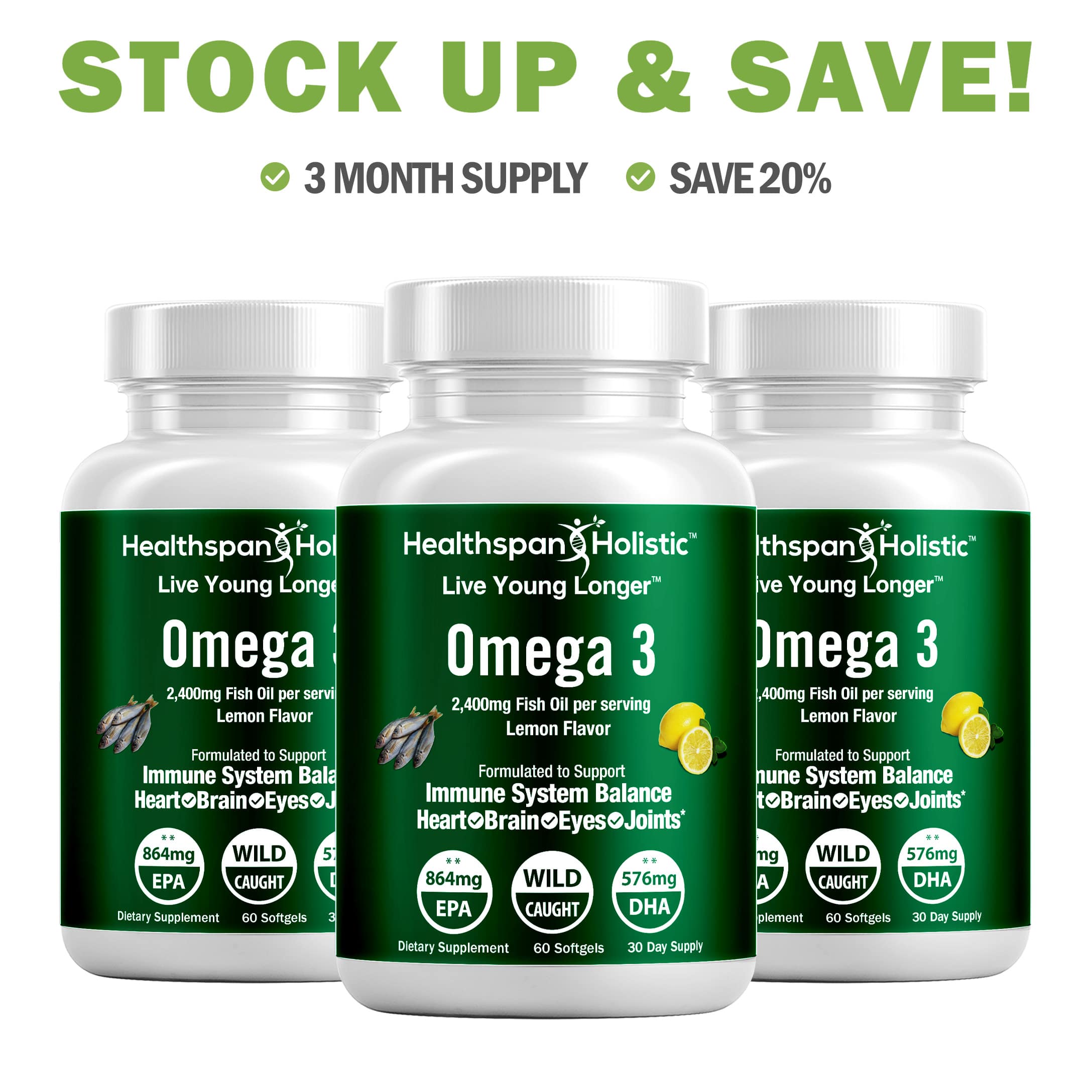 High Dose Omega 3 Fish Oil Supplement 60 Softgels by Healthspan Holistic