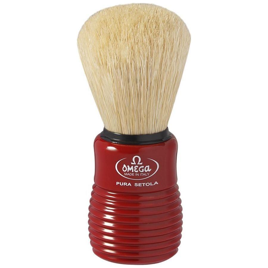 Omega Boar Bristle Shaving Brush Variable Color ( Red Black) 