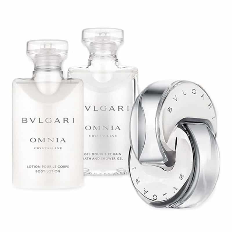 Omnia Crystalline (3pc Gift Set) By Bvlgari For Women 1.35 oz EDT by perfumesandrea