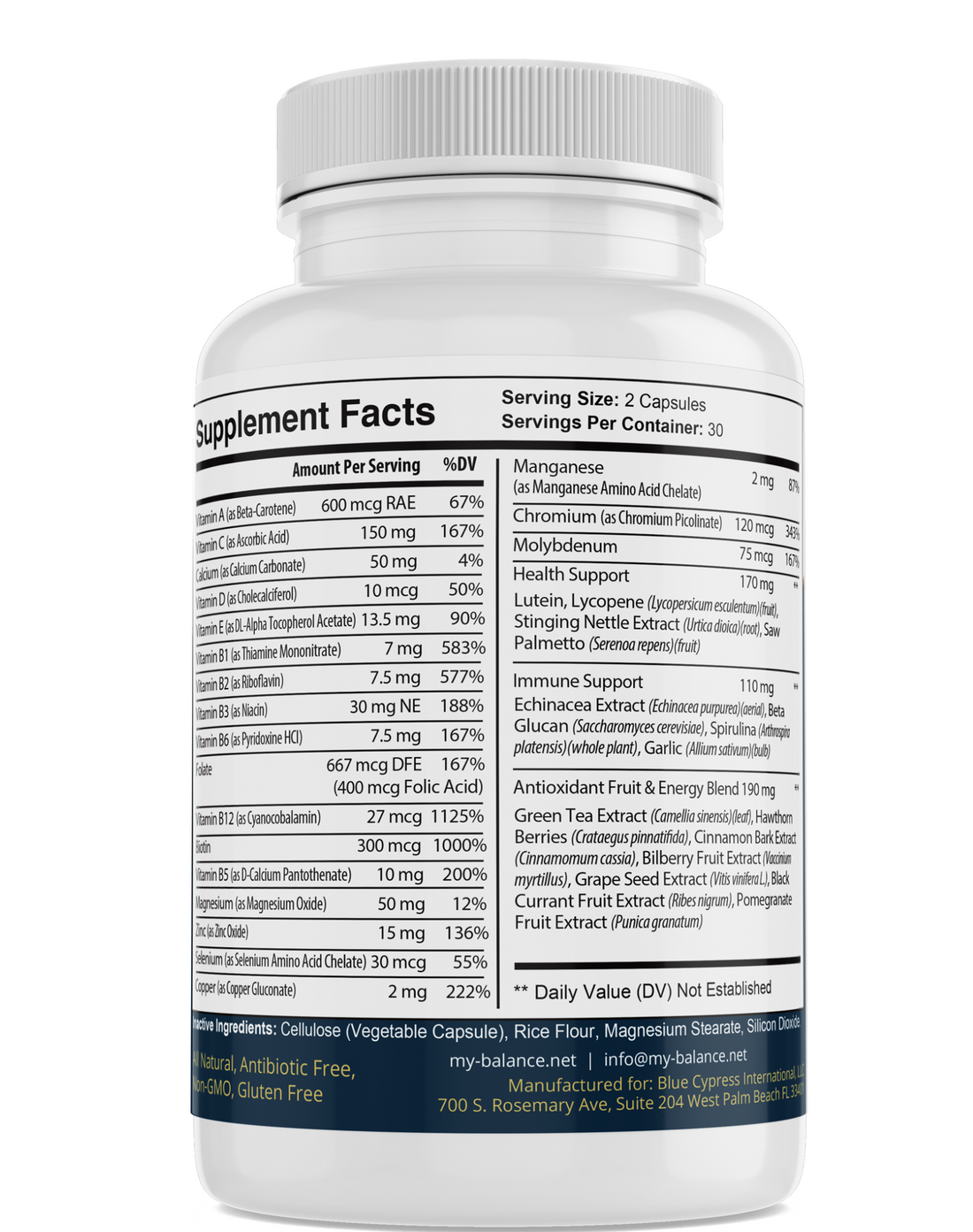 Multivitamins Once daily by My Balance