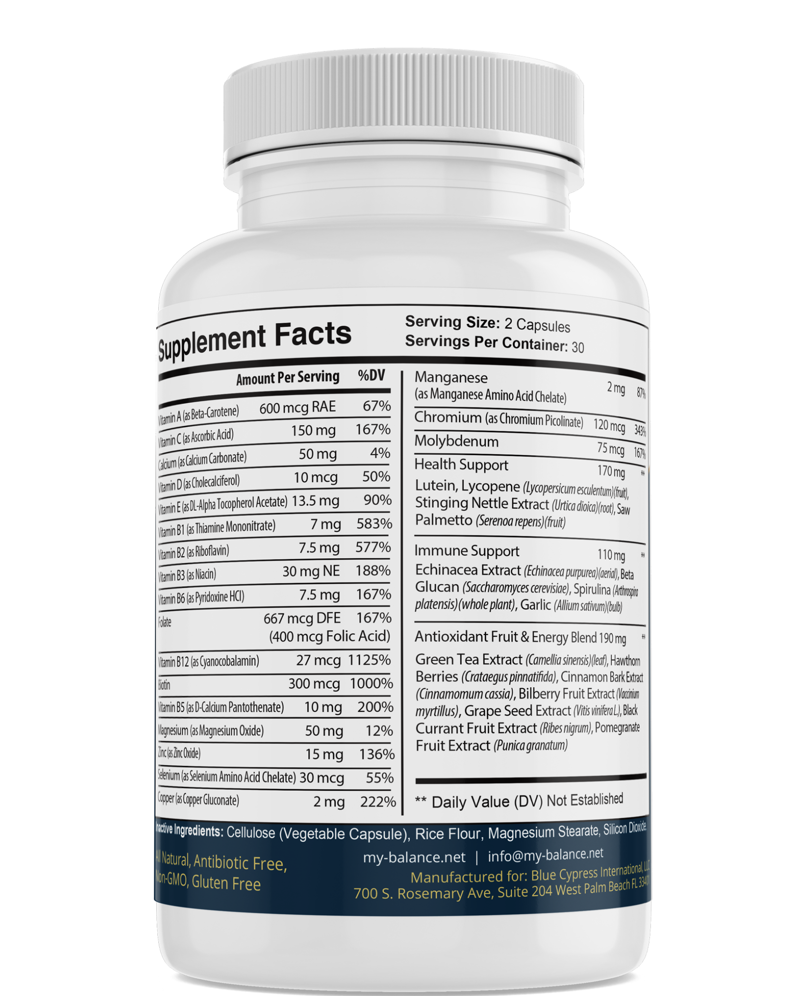 Multivitamins Once daily by My Balance
