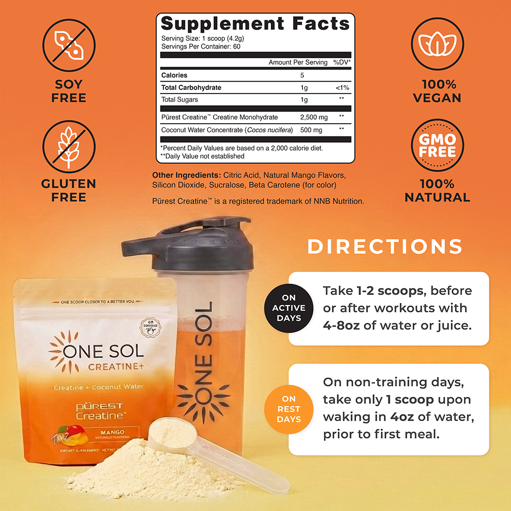 One Sol Creatine+ by ONE SOL™ | Natural Plant Based Supplements