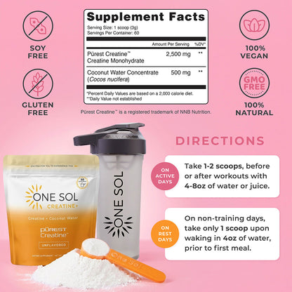 One Sol Creatine+ by ONE SOL™ | Natural Plant Based Supplements