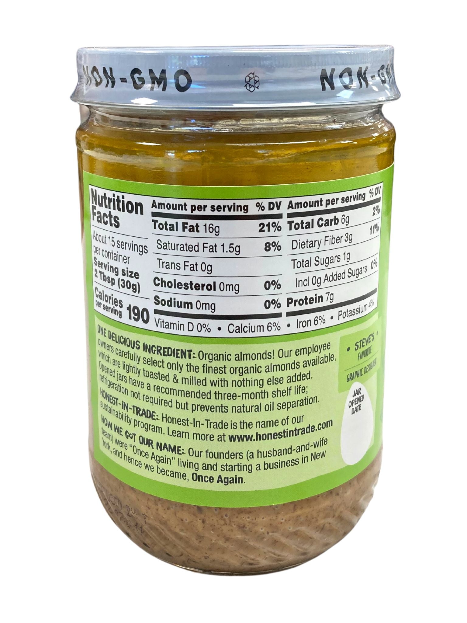 Almond Butter, Creamy, Organic, Lightly Toasted by Country Life Natural Foods