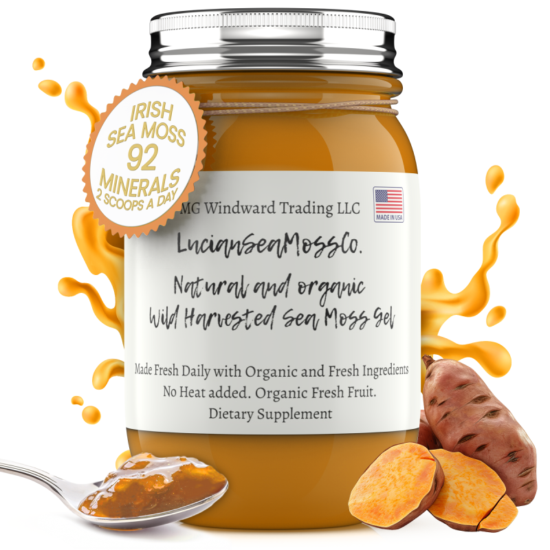 Organic Fresh Sweet Potato Pie Sea Moss Gel by Seamoss Global