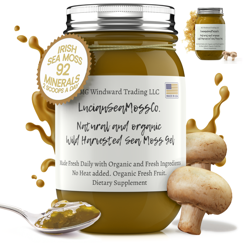 Organic Mega Mushroom Infused Sea Moss Gel by Seamoss Global
