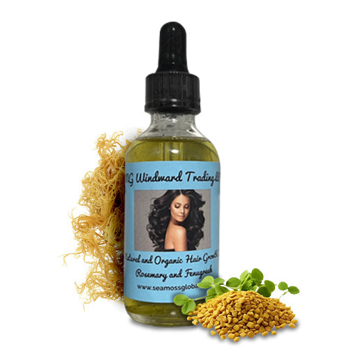 Organic Extra Strength Hair Growth Serum with Sea Moss, Fenugreek, and Rosemary by Seamoss Global