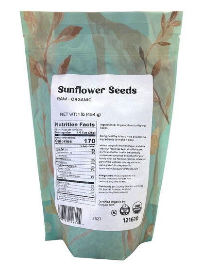 Sunflower Seeds, Raw, Organic by Country Life Natural Foods