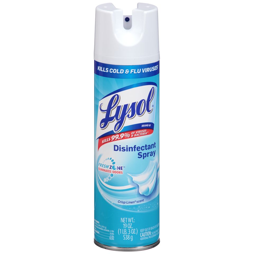 Lysol Disinfectant Spray, Crisp Linen Scent, 19 Oz Aerosol Spray by Pasteur Pharmacy