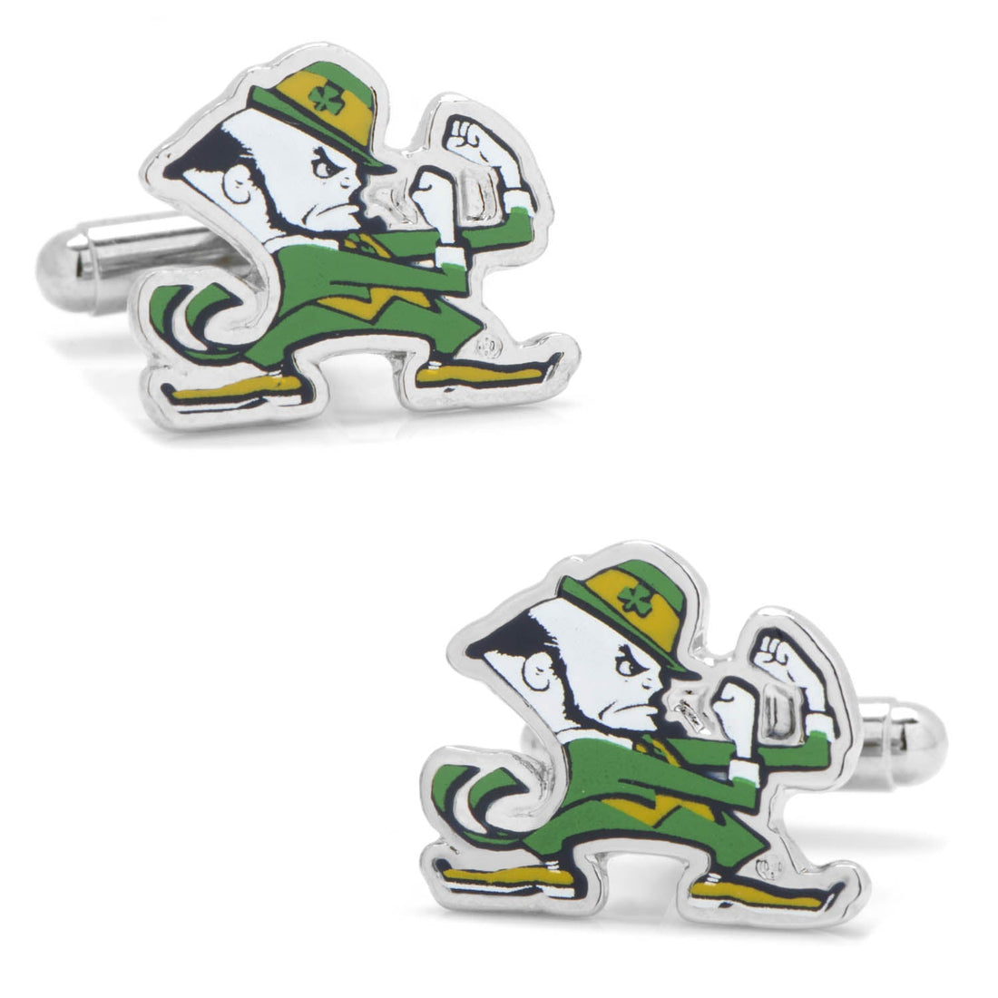 NCAA Notre Dame University Fighting Leprechaun Cufflinks by Cufflinks.com