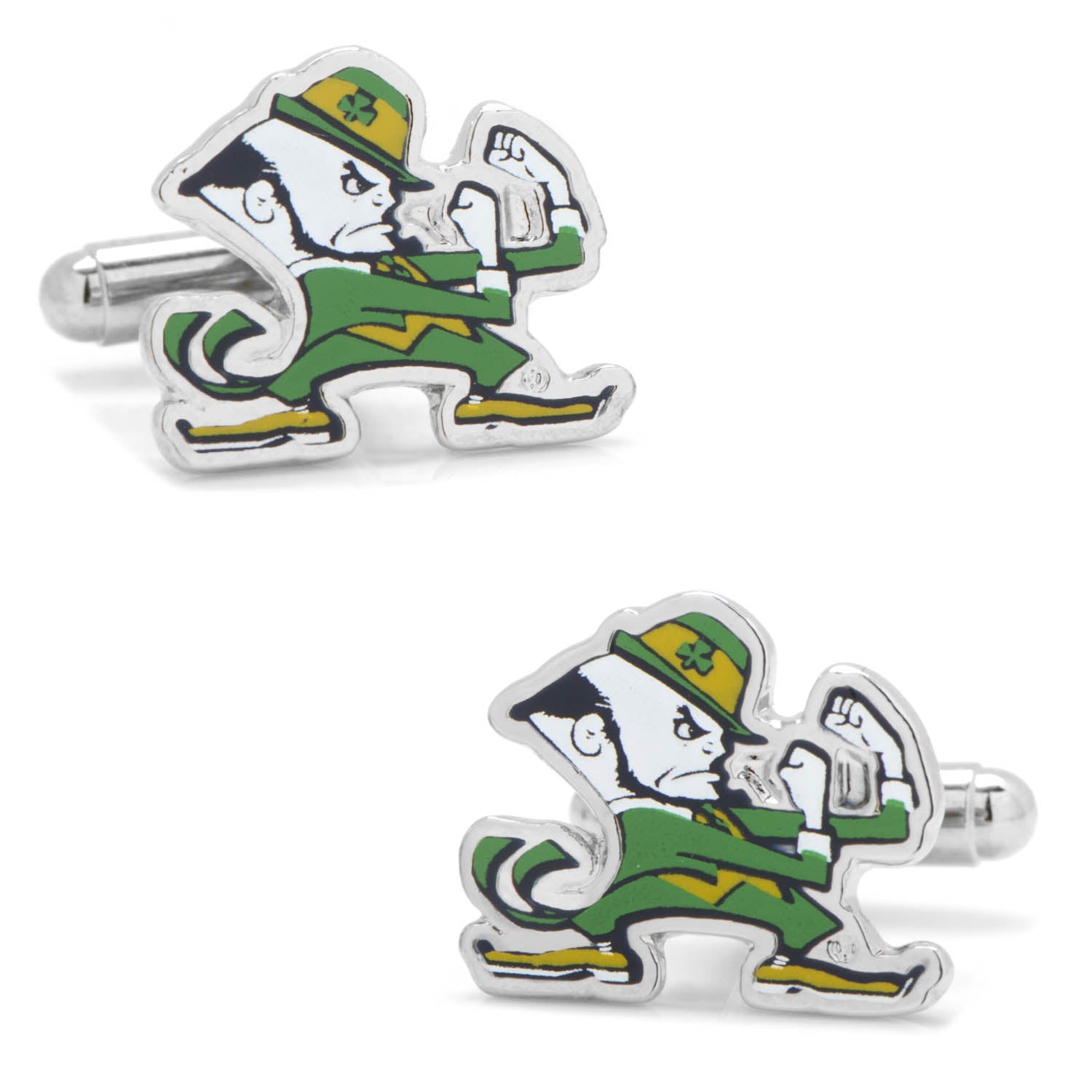 NCAA Notre Dame University Fighting Leprechaun Cufflinks by Cufflinks.com