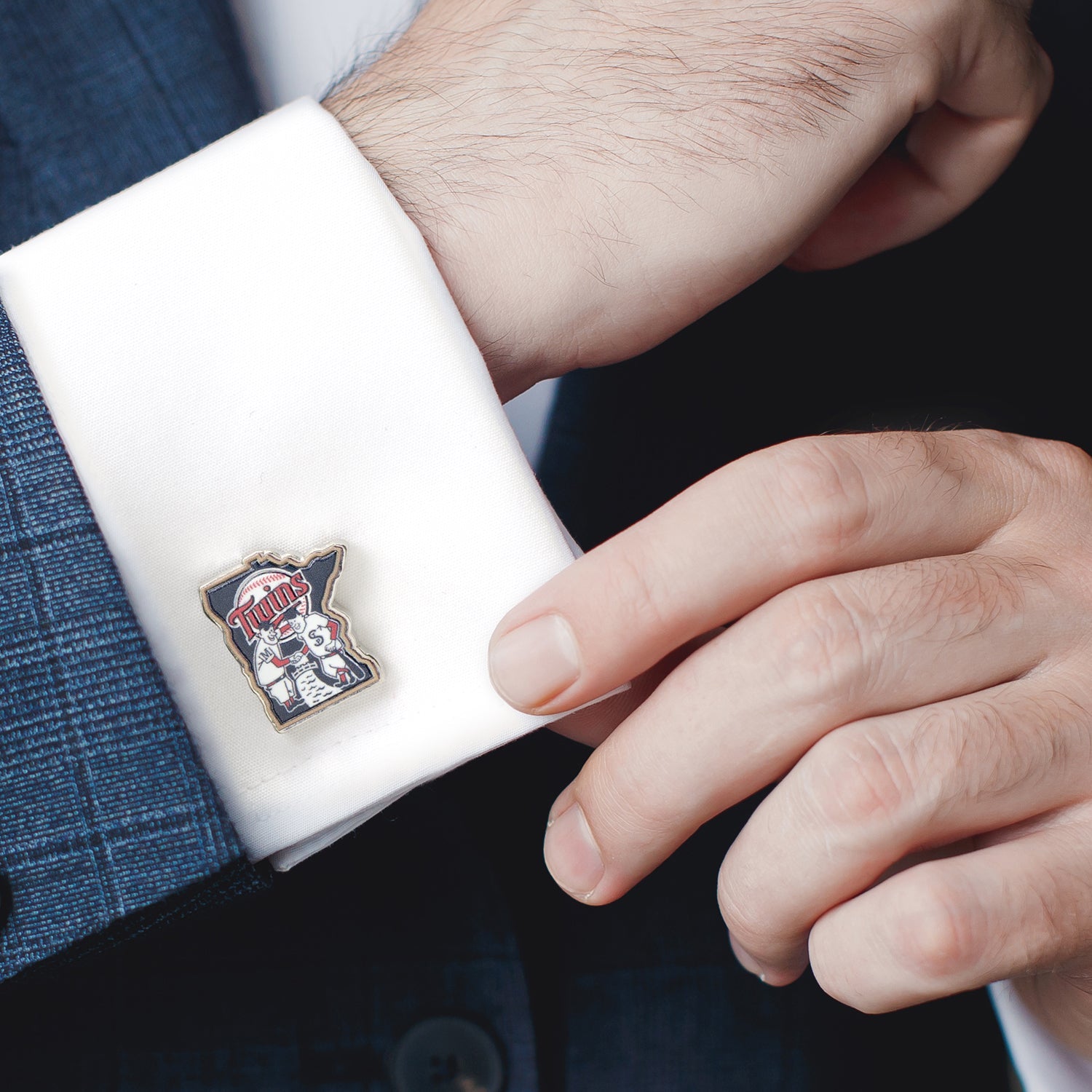 MLB Minnesota Twins Minnie &amp; Paul Cufflinks