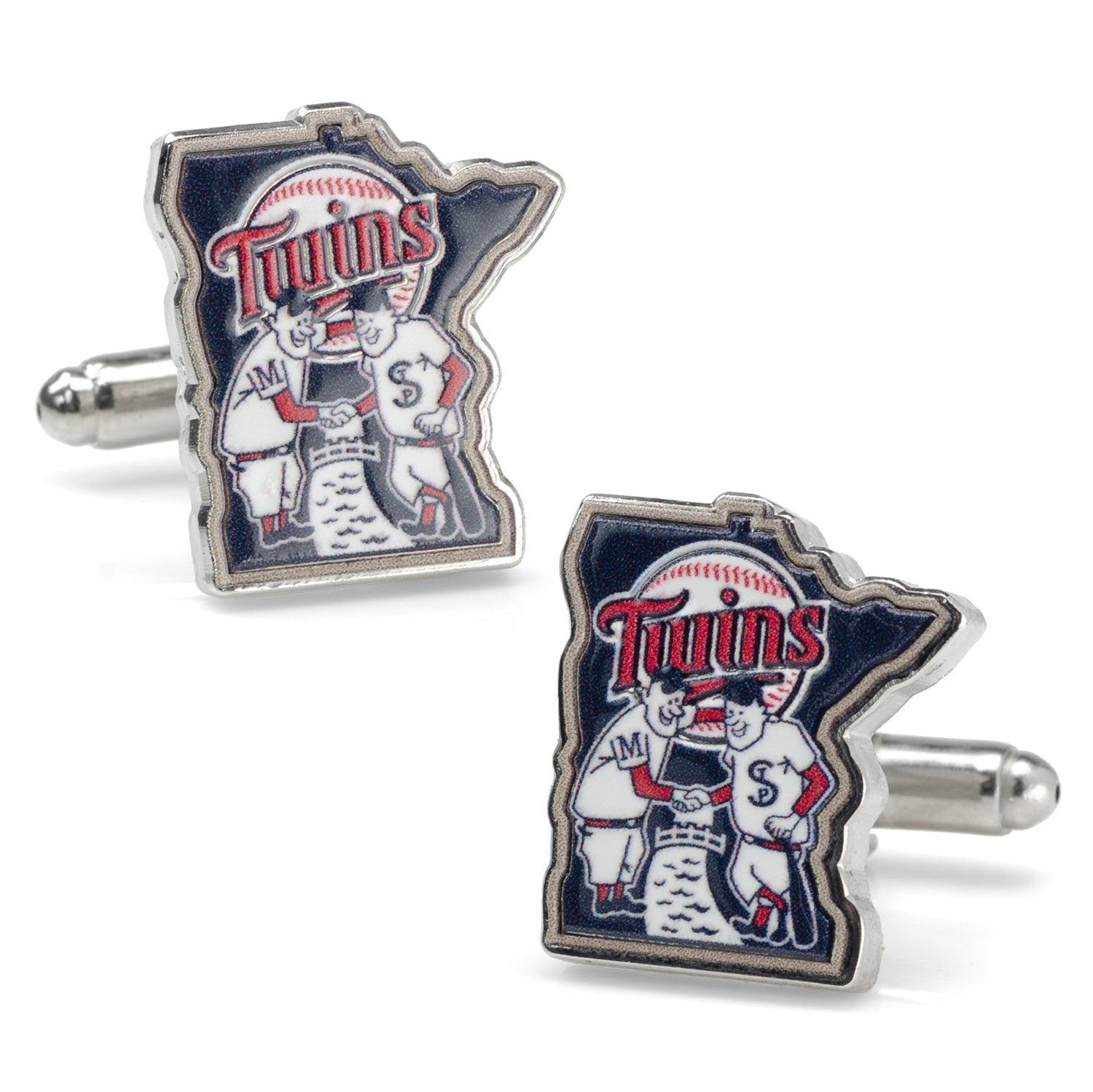 MLB Minnesota Twins Minnie &amp; Paul Cufflinks