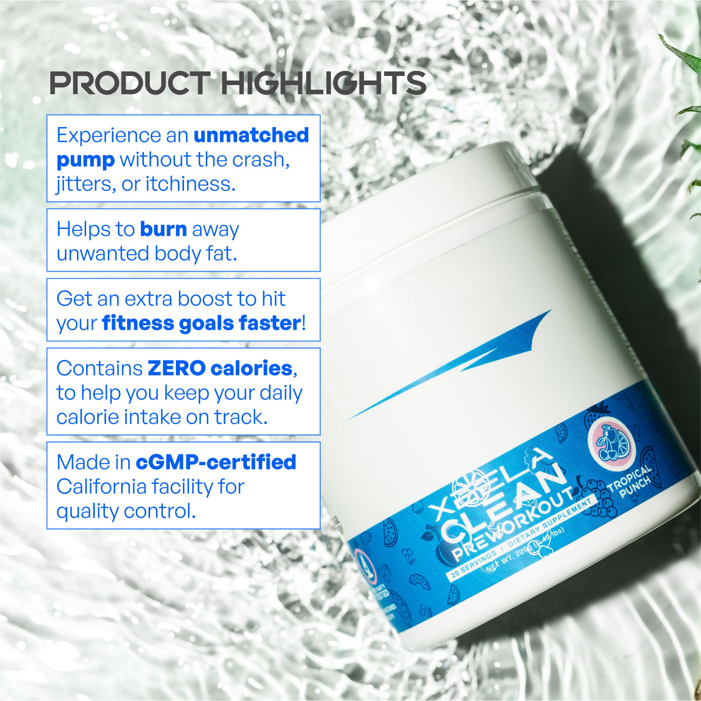 CLEAN PRE WORKOUT by Xeela® Fitness