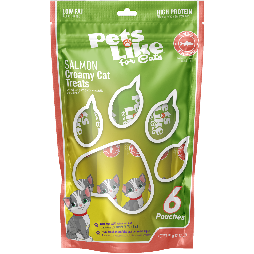 Pets Like Creamy Salmon Lickable Cat Treat (3.17 oz) by Farmacias Savia