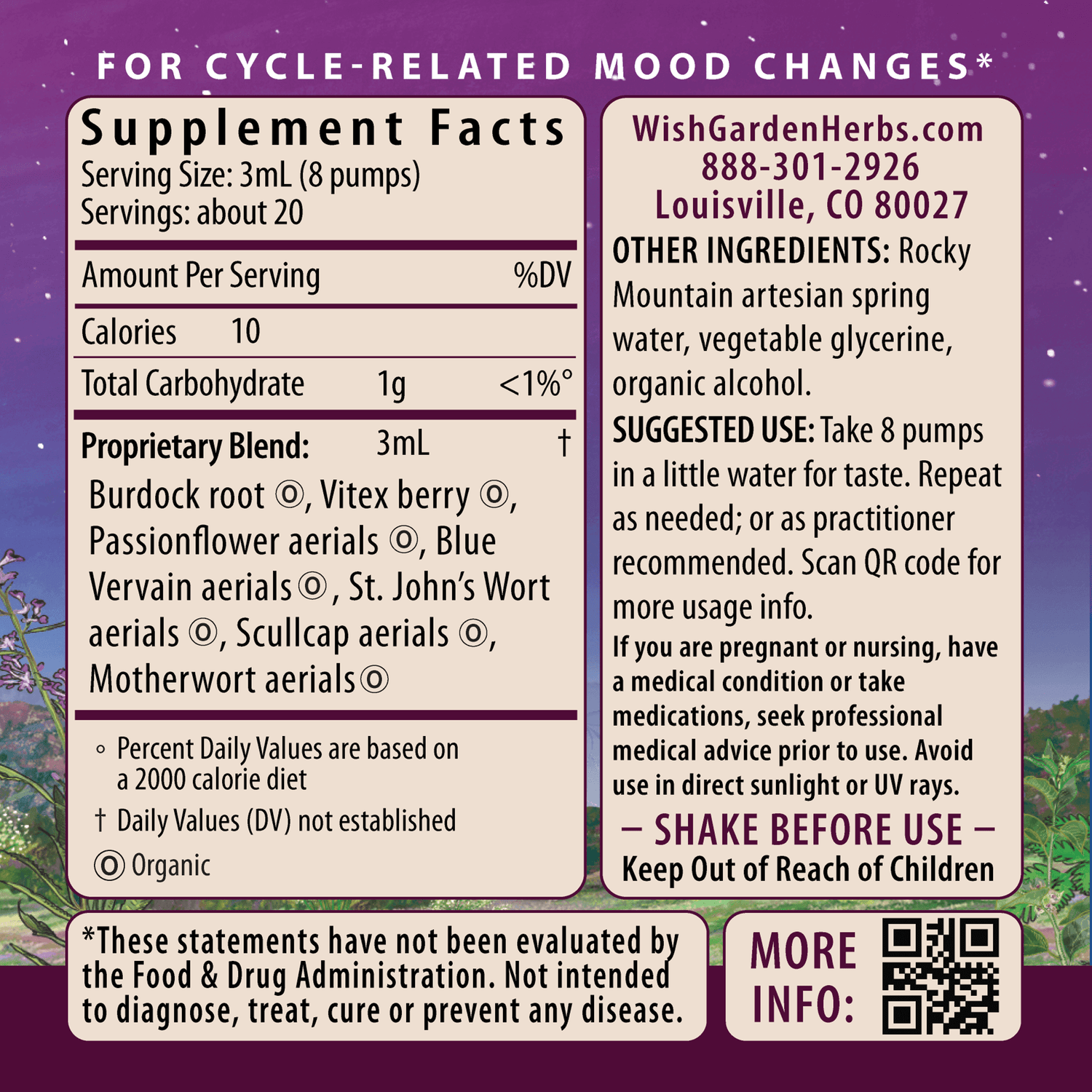 P.M.S. Emotional, Mood Support by WishGarden Herbs