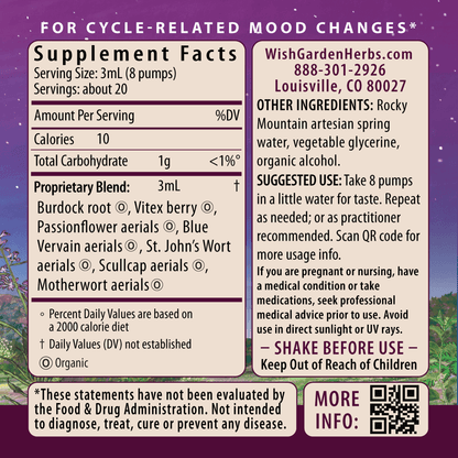 P.M.S. Emotional, Mood Support by WishGarden Herbs