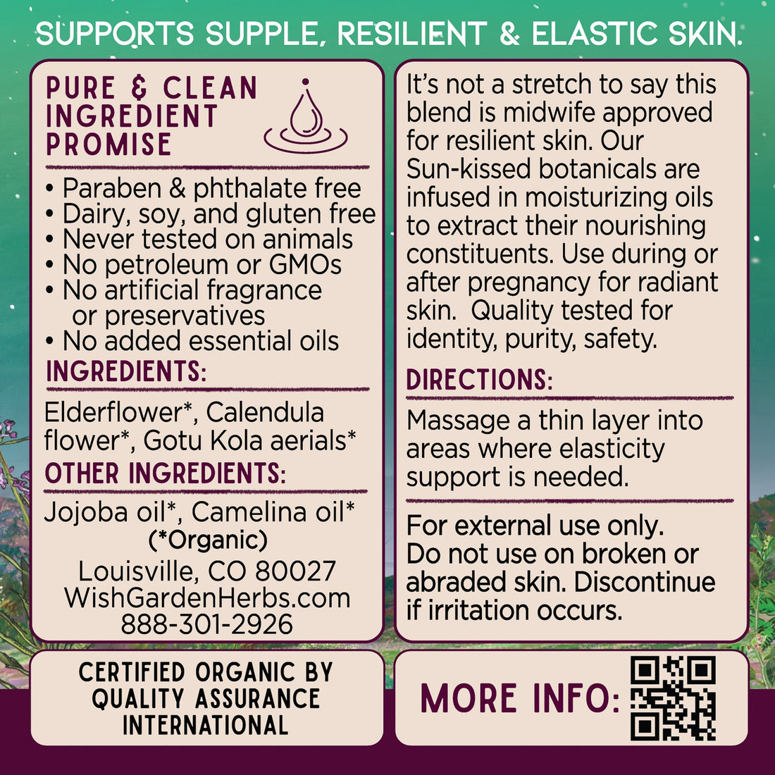 Pregnant Belly Skin Elasticity Oil by WishGarden Herbs