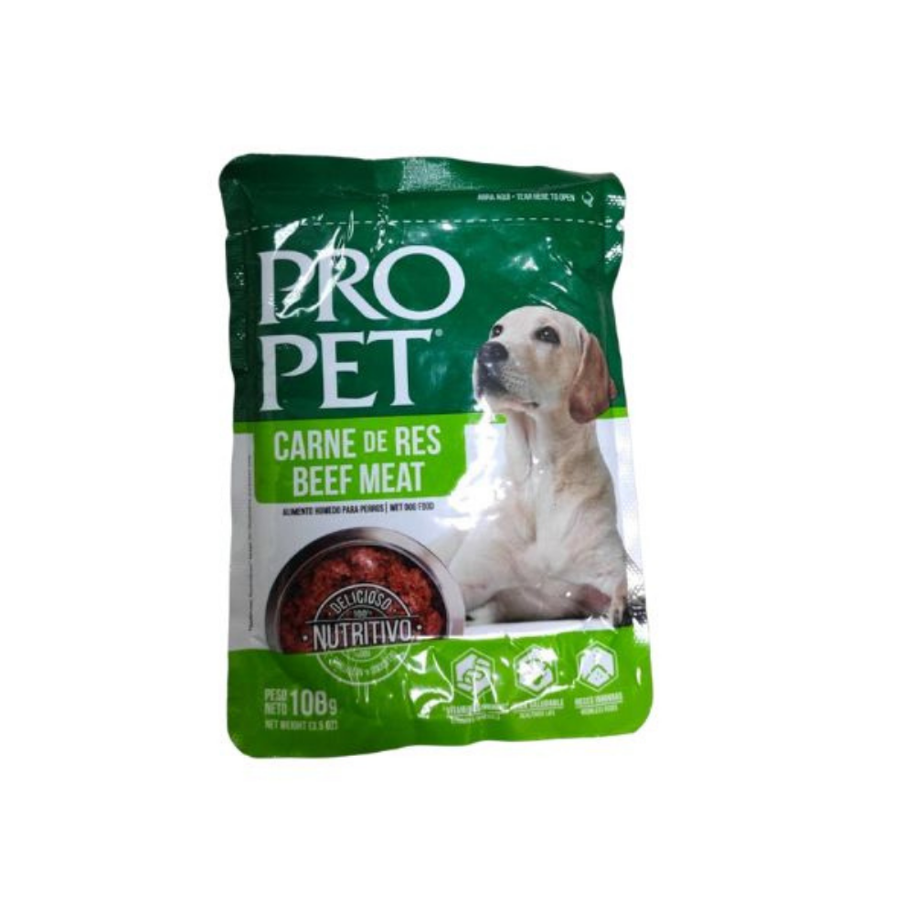 Pro Pet Beef Meat Pouch (3.5 oz / 100 g) by Farmacias Savia