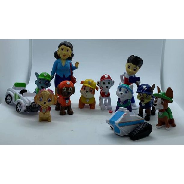 12 XL Bath Bomb Fizzies with surprise Paws Patrol figure inside, handmade, natural ingredients, fruity, kid-friendly scents by Spa Pure