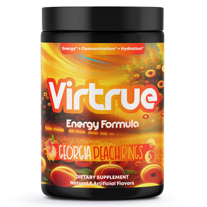 Georgia Peach Rings Pre-Workout Energy Powder + Focus Boost &amp; Hydration | Sugar Free by Virtrue