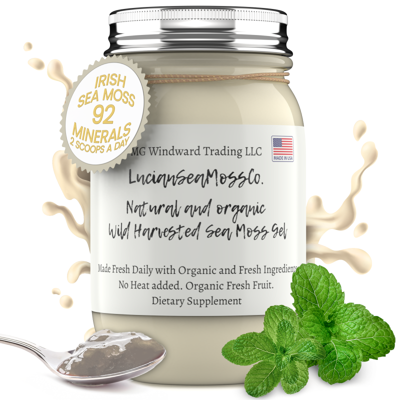 Peppermint Infused Organic Sea Moss Gel by Seamoss Global