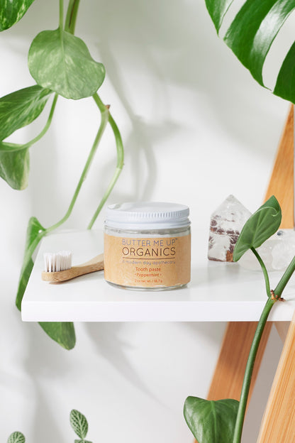 All Natural Organic Whitening Toothpaste / Remineralizing Toothpaste by Butter Me Up Organics