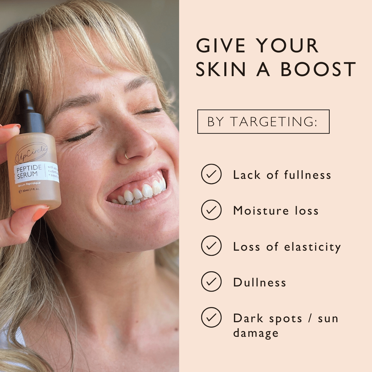 Peptide Serum with Custard Apple + Blood Orange - Travel Size by UpCircle