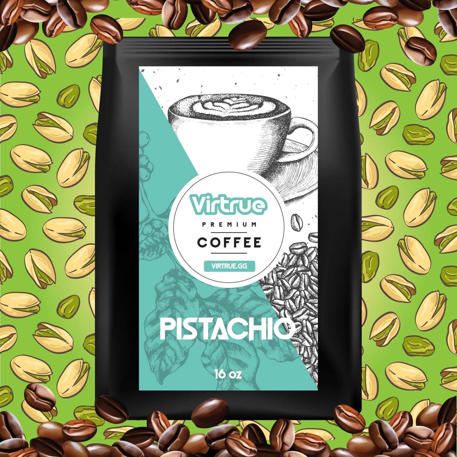 Pistachio Flavored Coffee – 16oz | Virtrue Premium by Virtrue