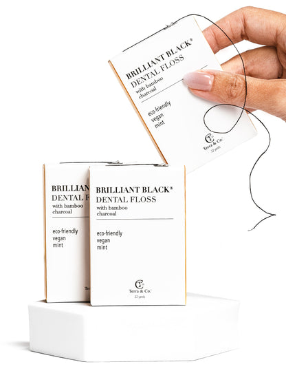 Plant-Based Dental Floss Trio – Vegan, Charcoal, Fluoride-Free | Terra &amp; Co by Terra &amp; Co.