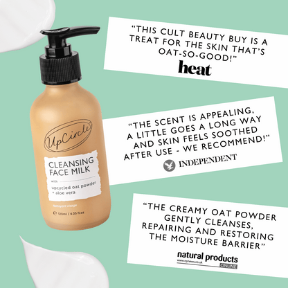 Cleansing Face Milk with Oat Powder + Aloe Vera by UpCircle