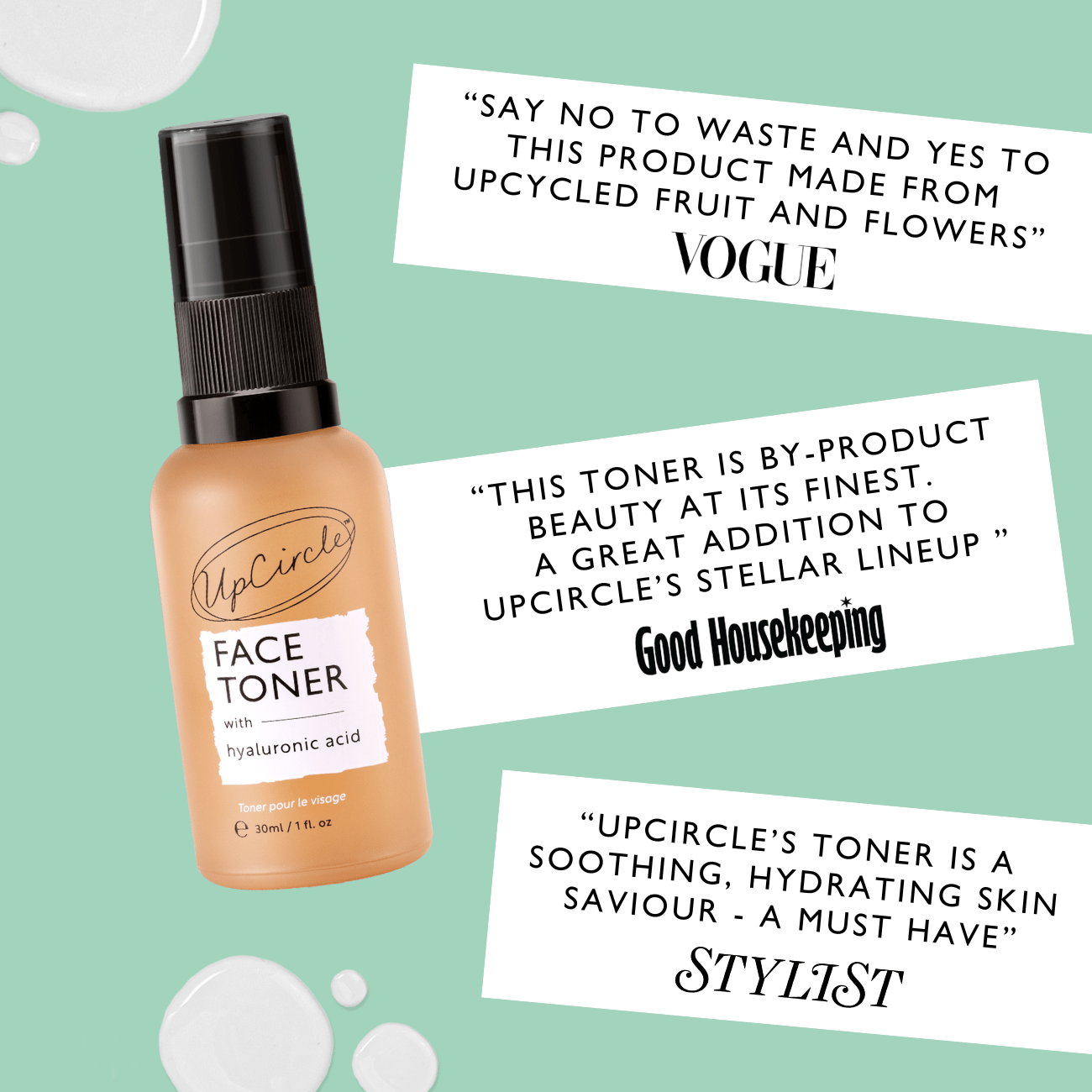 Face Toner with Hyaluronic Acid - Travel Size by UpCircle