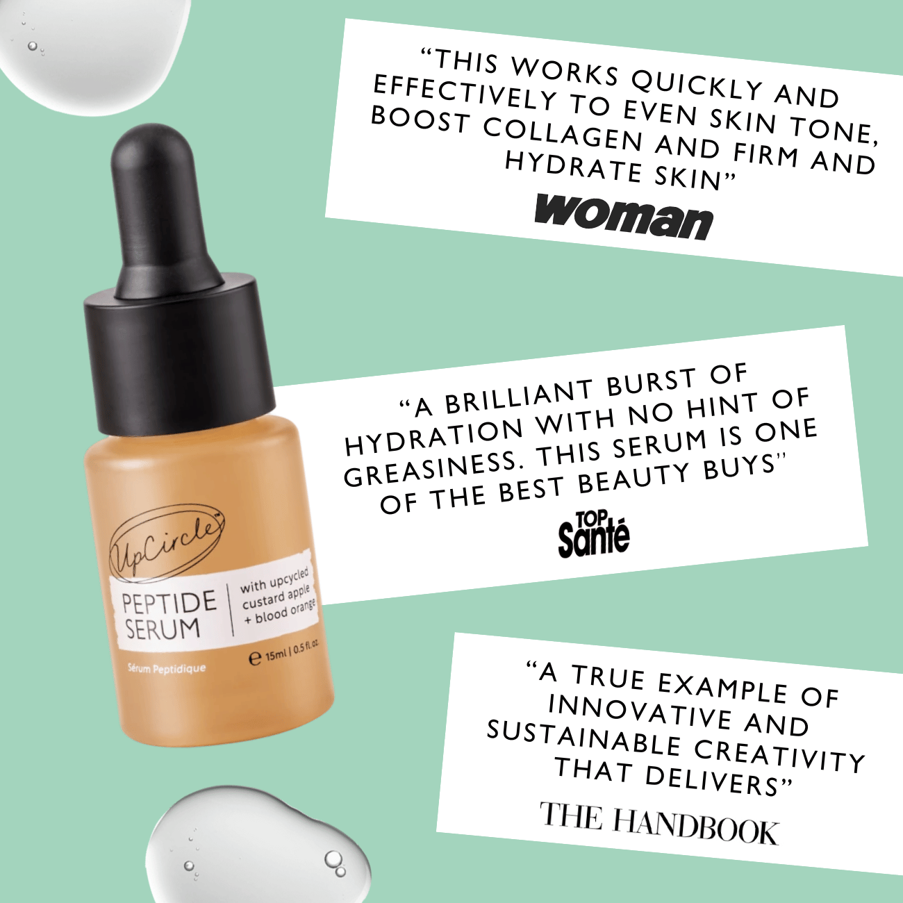 Peptide Serum with Custard Apple + Blood Orange - Travel Size by UpCircle