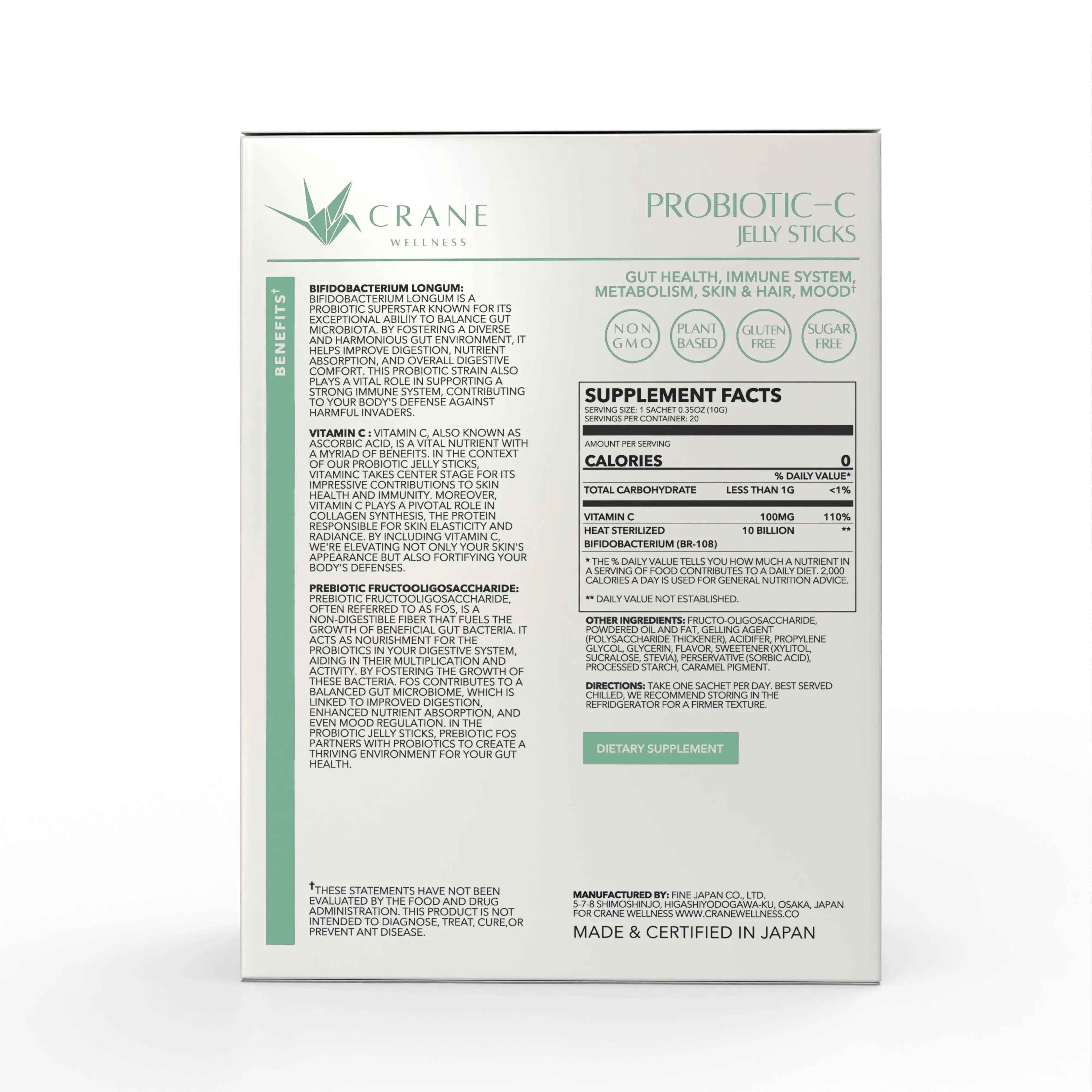 Probiotic-C Jelly Sticks by Crane Wellness