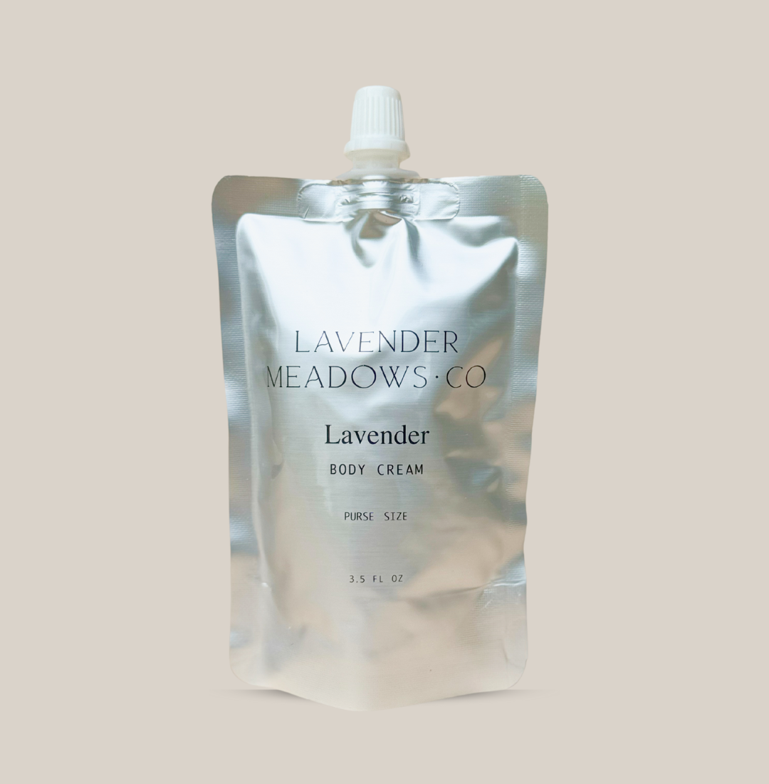 Lavender Body Cream Purse Pouch by Lavender Meadows Co