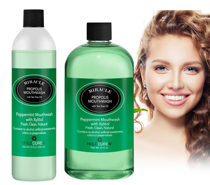 Miracle Propolis Mouth Wash with Natural Propolis &amp; Tea Tree Oil, No Fluoride 12 oz by HOLOCUREN - Official Website