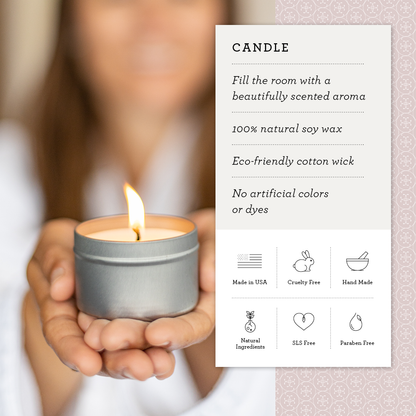 Trio of Tin Soy Candle - Scented with Bergamot and Lavender Essential oils by Lizush