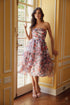 Nox Anabel Q842 Floral Print A-Line Tea Length Dress by DiscountDressShop