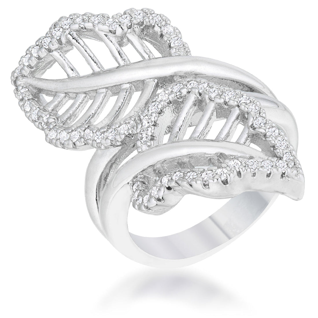 Lina 0.4ct CZ Leaf Wrap Ring